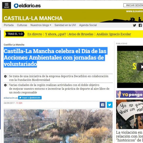 Castilla-La Mancha celebra el Día de las Acciones Ambientales con jornadas de voluntariado
